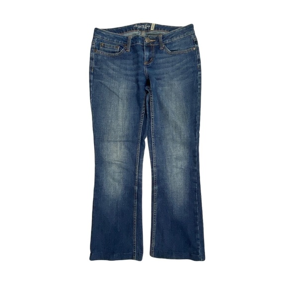 American Rag Bootcut Women's size 5 Short Dark Wash Blue Denim Jeans - Picture 1 of 5